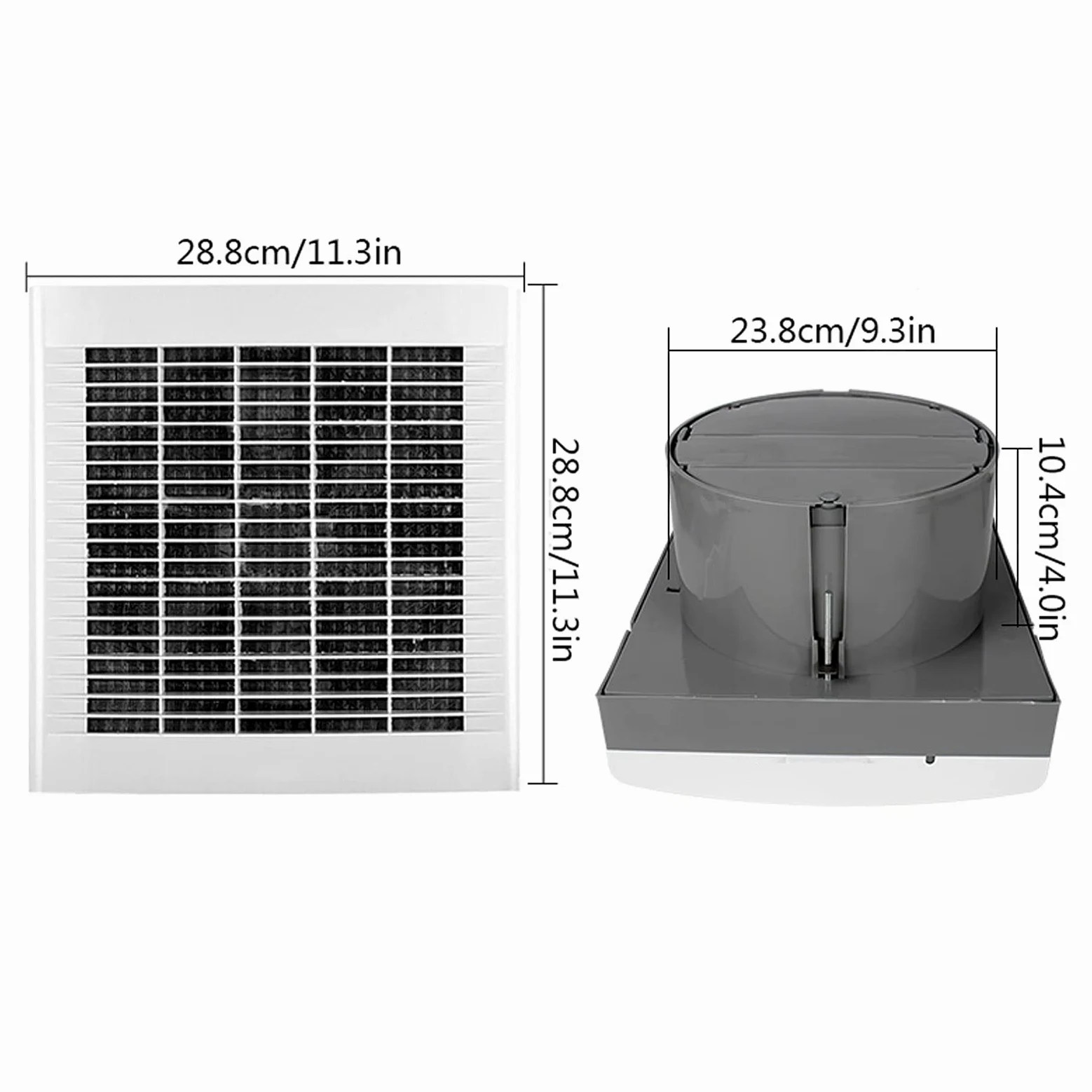Ventola di scarico 6 "8" Ventilatore di scarico MUTE FINESTRA FINESTRA VENTILATORE VENTILAMENTO PER IL BAGNO STOCCIO ELETTRICO Ventilatore di scarico a due vie Eith Telecomando, Bianco aspiratore da c