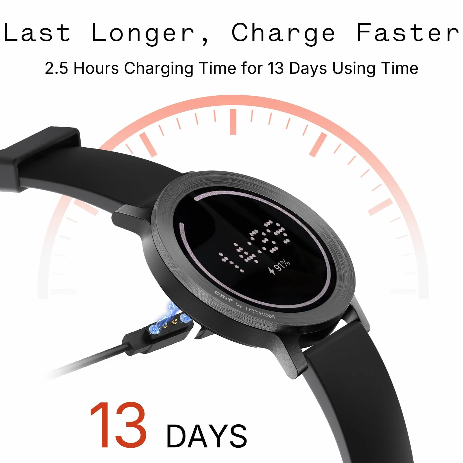 CMF Watch 3 Pro – Smartwatch con Display AMOLED da 1,43", 13 giorni di autonomia, Dual-band GPS integrato, chiamate Bluetooth e monitoraggio della frequenza cardiaca – Arancione