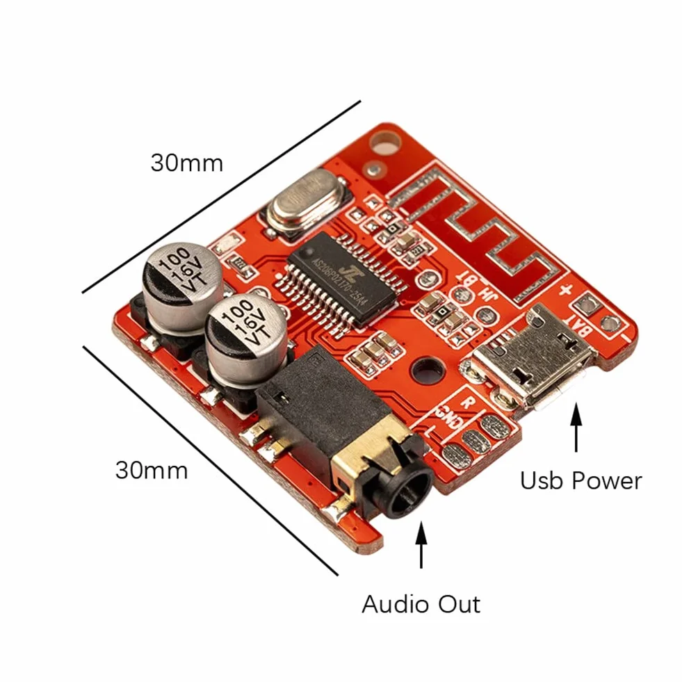 Bluetooth Scheda Ricevitore Audio Bluetooth 5.0 3.5Mm Mp3 Lossless Pcb Decoder Board Wireless Stereo Musica ModuleNice e Attraente
