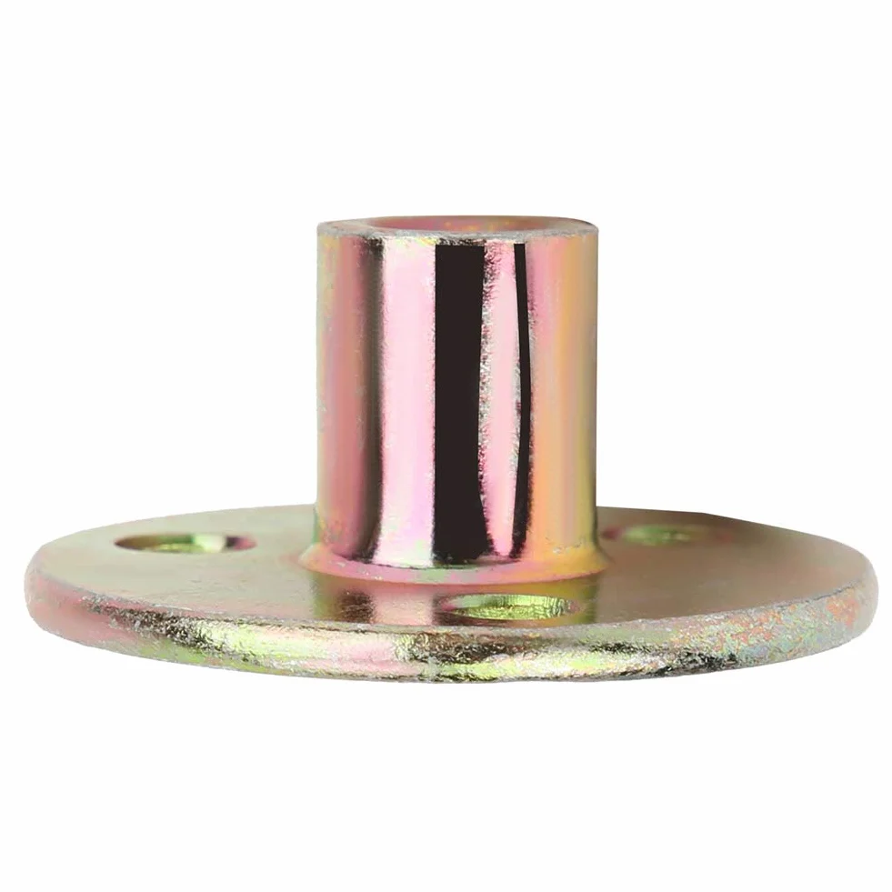 Pezzi Piastra di Ferro Dado Flangiato 3 Fori Zincato Base Rotonda Set Dadi a T Alta Resistenza M6 M8 M10 (M8)