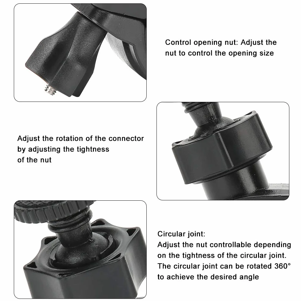 2PCS Supporto per Dash Cam per Auto Supporto per Auto HD 076A Supporto per Dash Cam per Auto Bicicletta Moto Staffa per Bicicletta Moto Auto