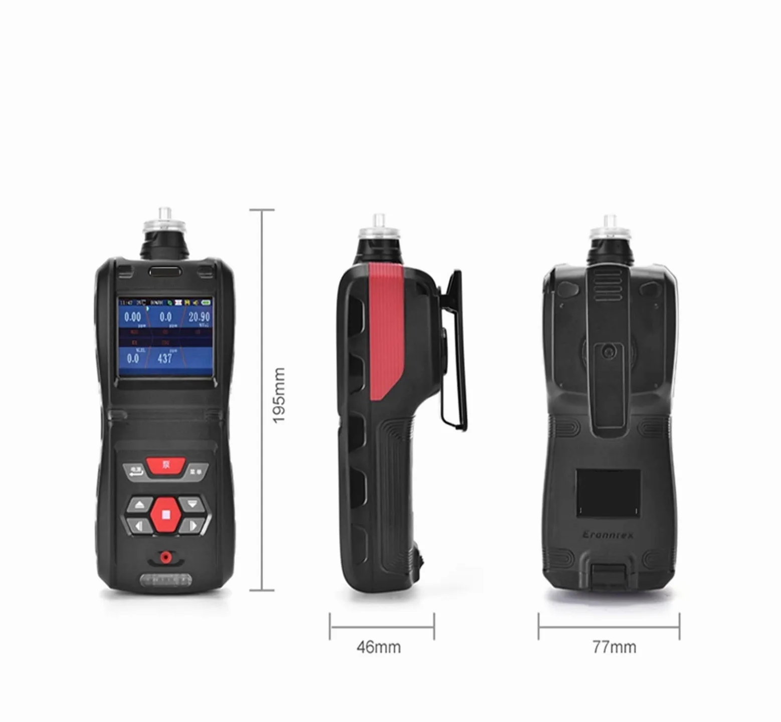 Misuratori della qualità dell'aria, Rilevatore di concentrazione del gas di metano portatile CH4 Allarme a gas infiammabile di aspirazione della pompa, LCD Visualizza alta precisione(Infrared 0-100%LE