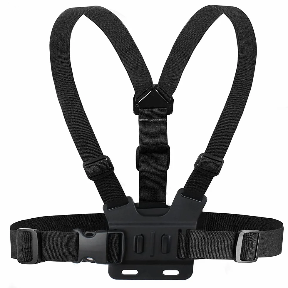 Imbracatura da Petto Supporto da Petto Compatibile con GoPro Hero e Action Camera - Cinturino pettorale Completamente Regolabile