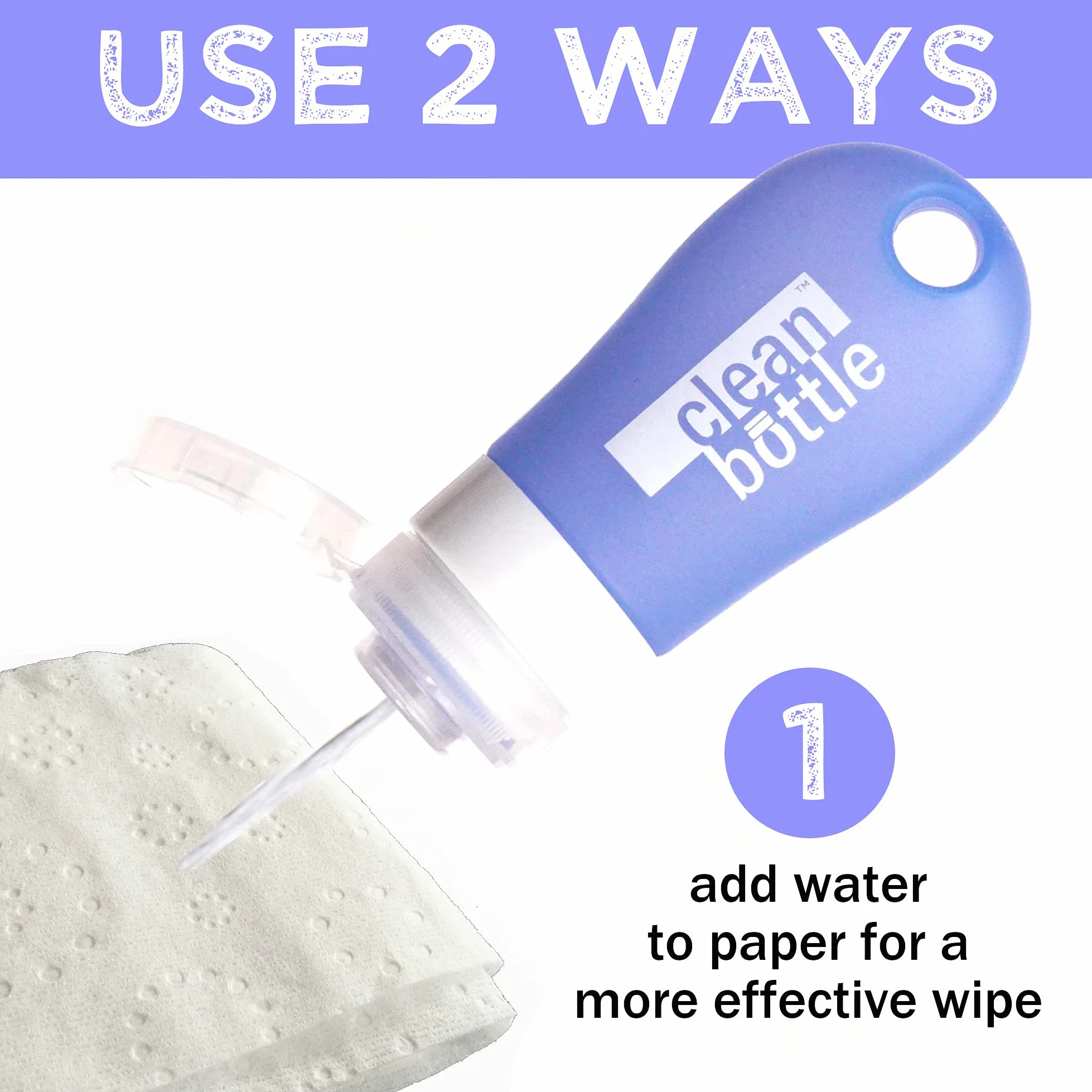 CleanButtle - Bidet da viaggio – Il tuo bidet portatile ultra discreto in movimento – CleanButtle pulisce il culo (blu) spruzzatore d'acqua portatile personale