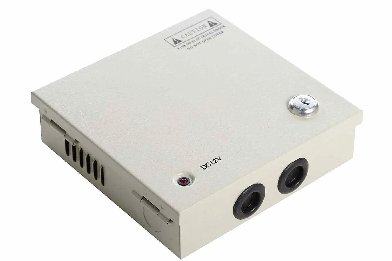 Alimentatore stabilizzato 12V 10A 4 uscite canali box quadro telecamere E-T152