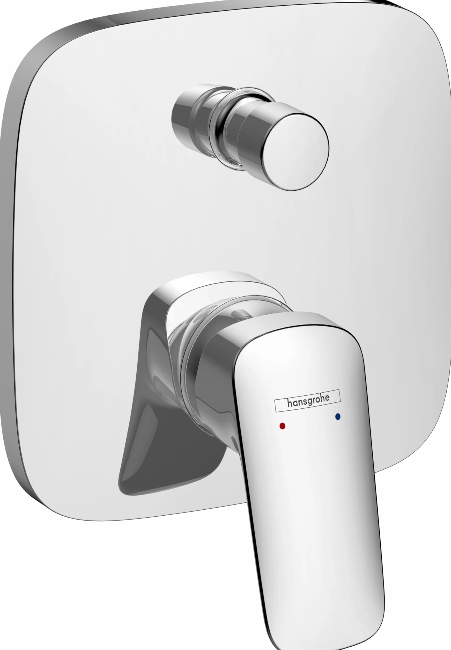 hansgrohe Logis - Rubinetto per vasca da bagno incasso per 2 utenze, Miscelatore monocomando per vasca per iBox universal, cromo, 71405000