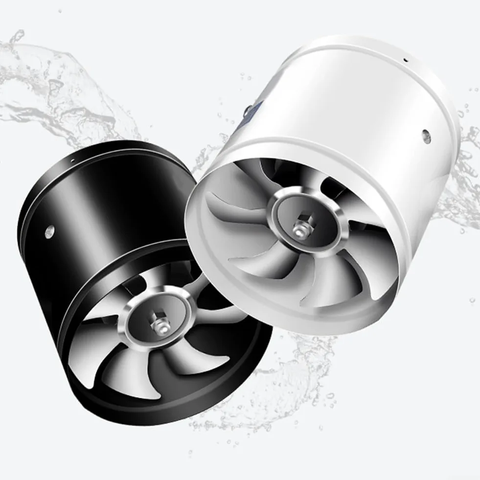 RANRAO Aspiratore in linea da 150 mm, estrattore in linea per condotto silenzioso, aspiratore per condotto di estrazione del fumo Ventilatore per tubo in linea da 600 m³/h per booster di riscaldamento