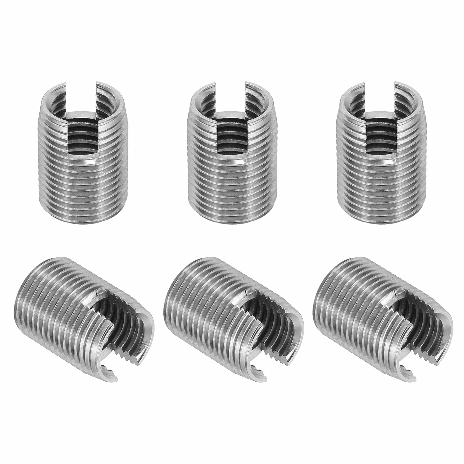 PATIKIL Inserto Filettato Autofilettante, 6 Pz M14 x M18 x 24mm Inserti Filettati 303 Acciaio Inossidabile Adattatore Filettato Riduttore Vite Scanalata Riparazione Inserimenti