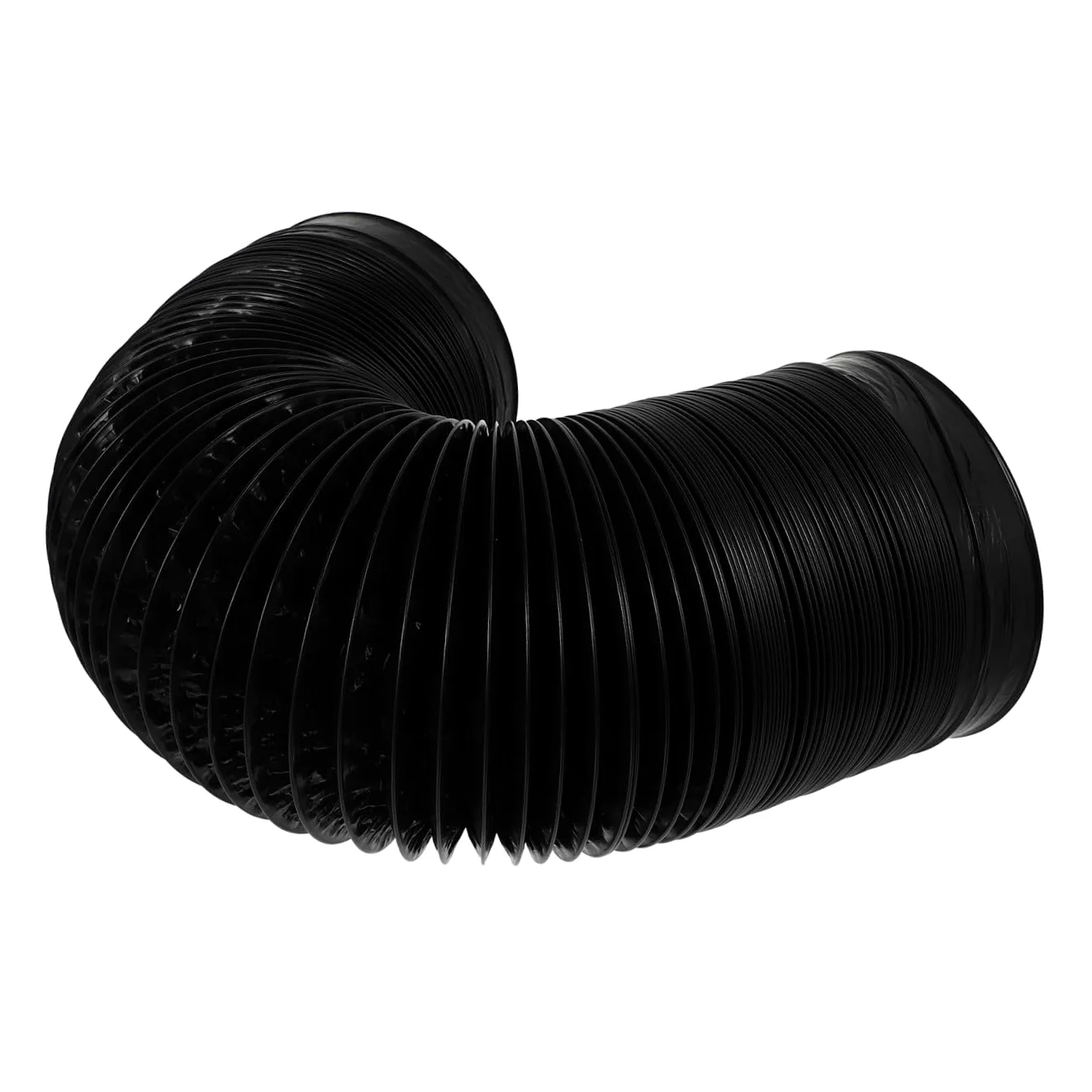 Tubo Flessibile Condotto Aria in Pvc Nero, Retrattile | Ventola e Cappa di Aspirazione, Installazione Semplice, Uso Casa e Ufficio, Struttura Flessibile