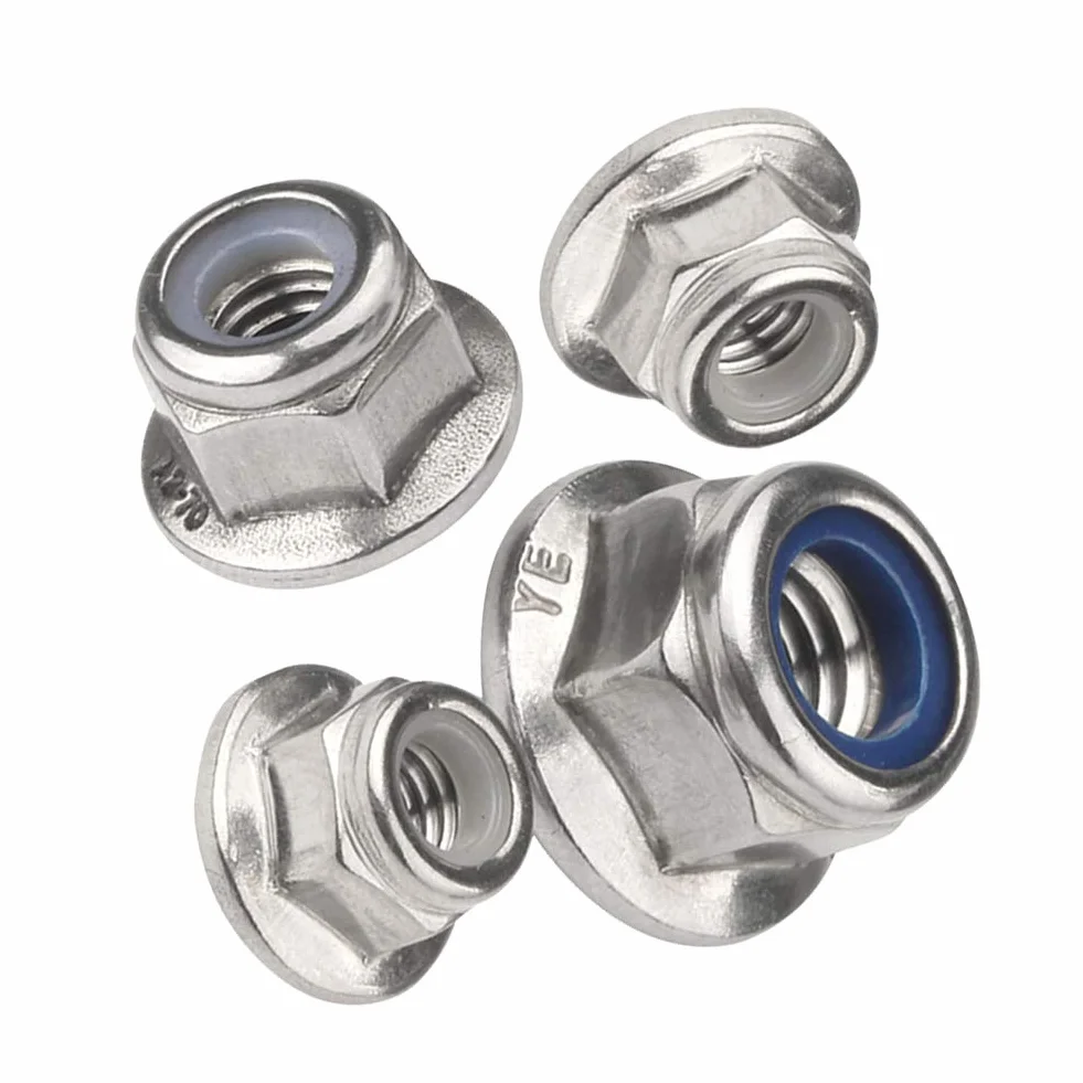 Dado Flangiato Acciaio Inox 304 Autobloccante M4 M5 M6 M8 M10 M12