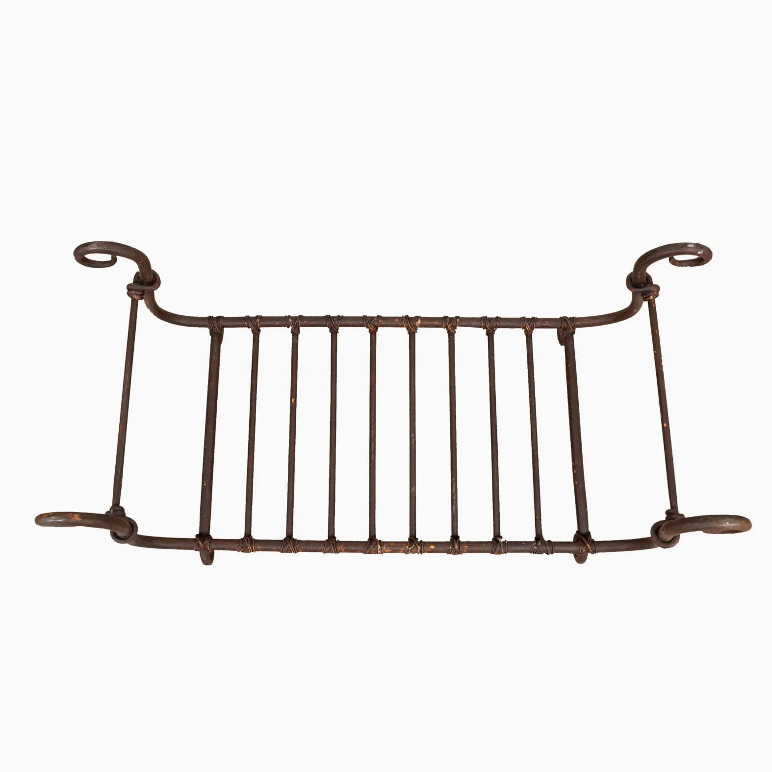 Biscottini Cesto porta legna da interno in ferro 92x44x45 cm | Porta legna per interni forgiato a mano | Portalegna da esterno e interno