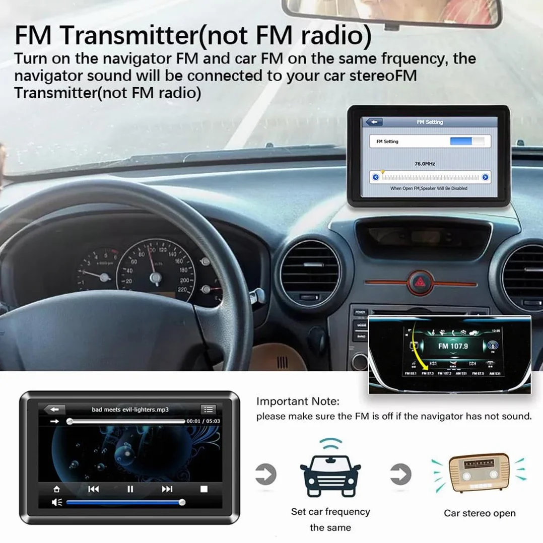 Navigatore GPS da 5 pollici per auto e camion 2026 - Navigatore touchscreen con mappe del Regno Unito e Europa, aggiornamenti mappe gratuiti a vita, trasmissione vocale, avviso autovelox, unità GPS