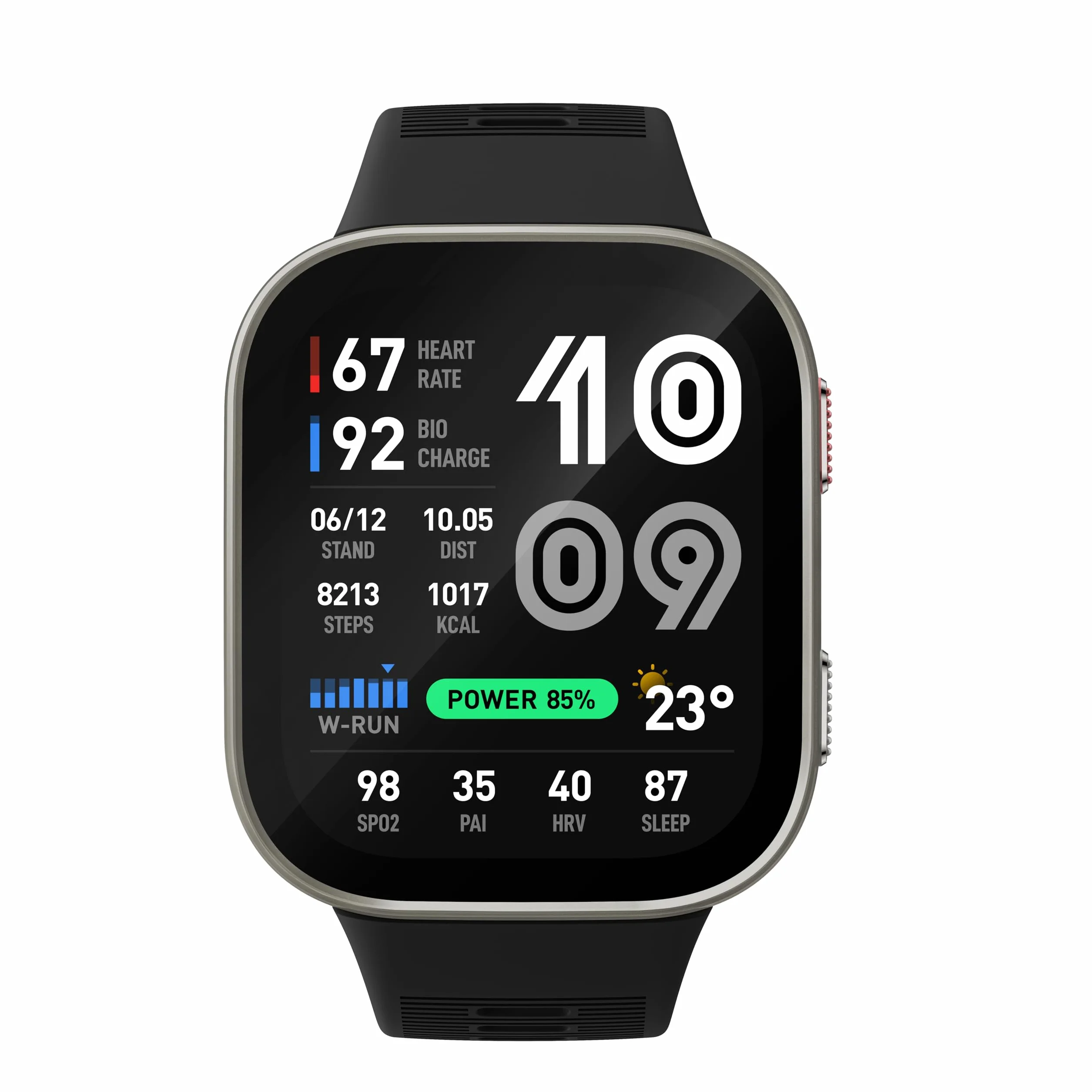 Amazfit Bip Max 50mm Smartwatch, Display AMOLED da 2.07", Autonomia fino a 20GG, GPS, 4GB, Mappe Offline, Fitness Tracker, Hybrid Training, 150+ Modalità Sportive, HYROX, 5 ATM per Android e iPhone