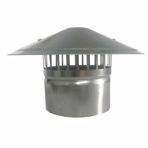 Cappello per camino, Comignolo in Acciaio Inox Argento 60-200mm(170 mm)