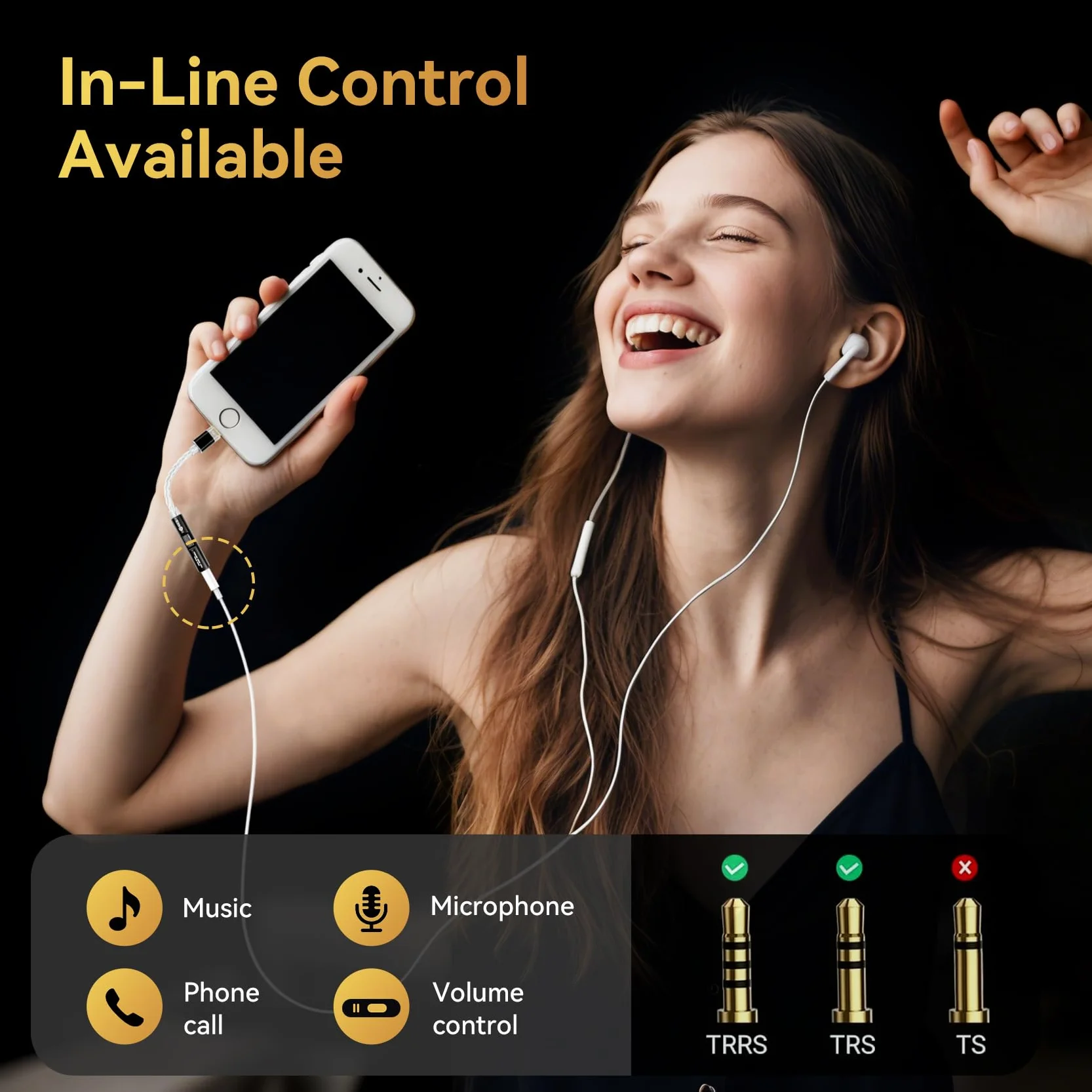 CCZ CM01 Adattatore per cuffie DAC da USB C a jack da 3,5 mm MAX97220 Amp Conexant CX31993 Chip di decodifica, convertitore audio ad alta risoluzione 24 bit/384 kHz con cavo placcato in argento