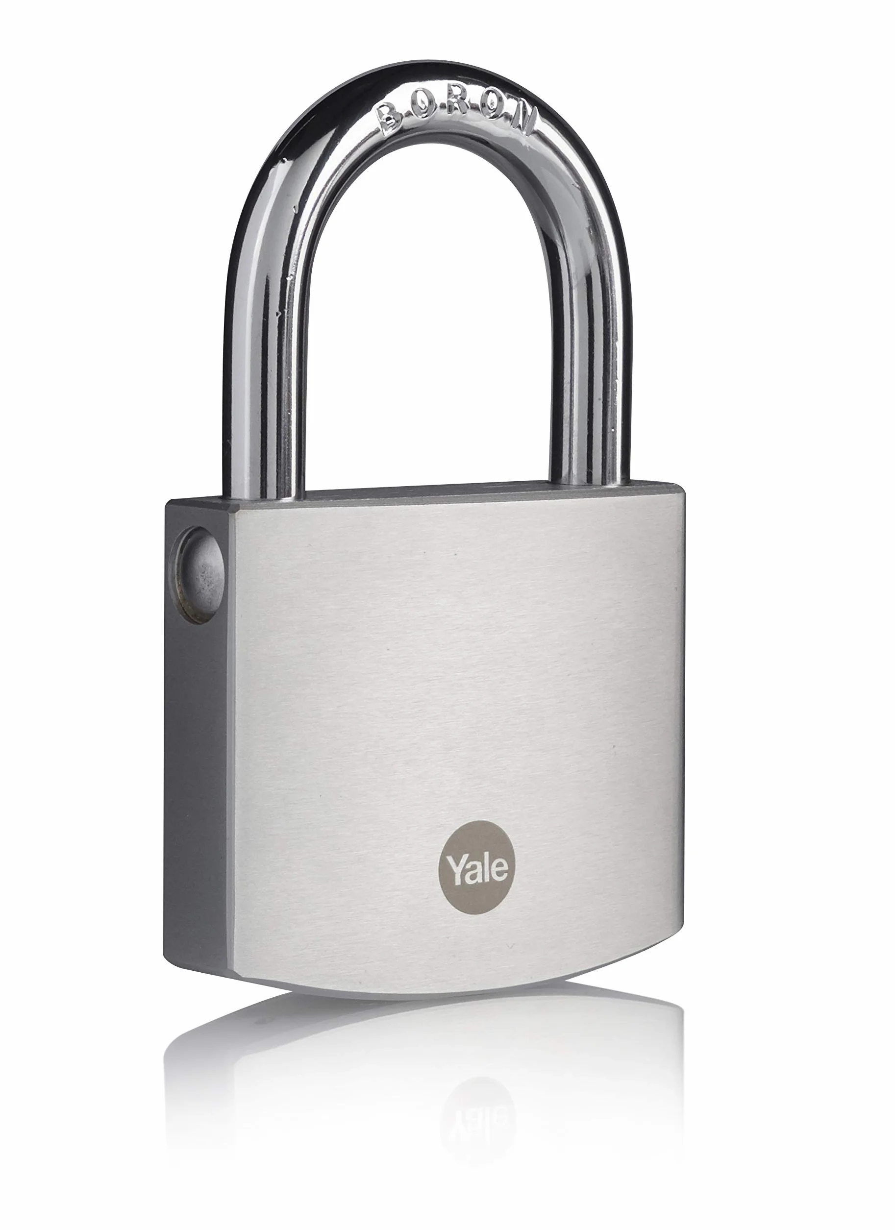 Yale Y120DB/60/135/1 - Lucchetto Alta Sicurezza in Ottone Cromato 60 mm, Arco in Boro, Doppia Chiusura, Resistente per Esterno, Testato EN12320, per Garage e Cancello
