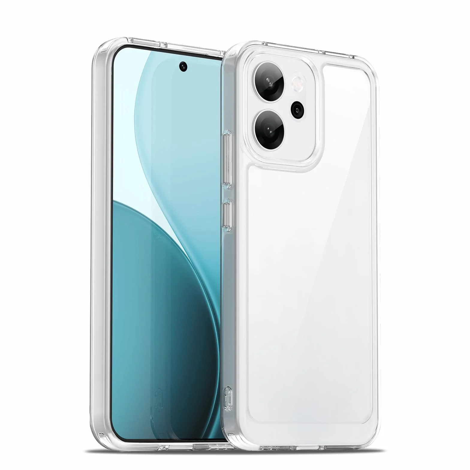 Cover per Oppo Reno 14/14 FS/14 F 5G, Custodia in TPU Antiurto Sottile di Livello Militare, Resistente all'ingiallimento, Case per Telefono in PC Rigido, Retro Antigraffio, Trasparente