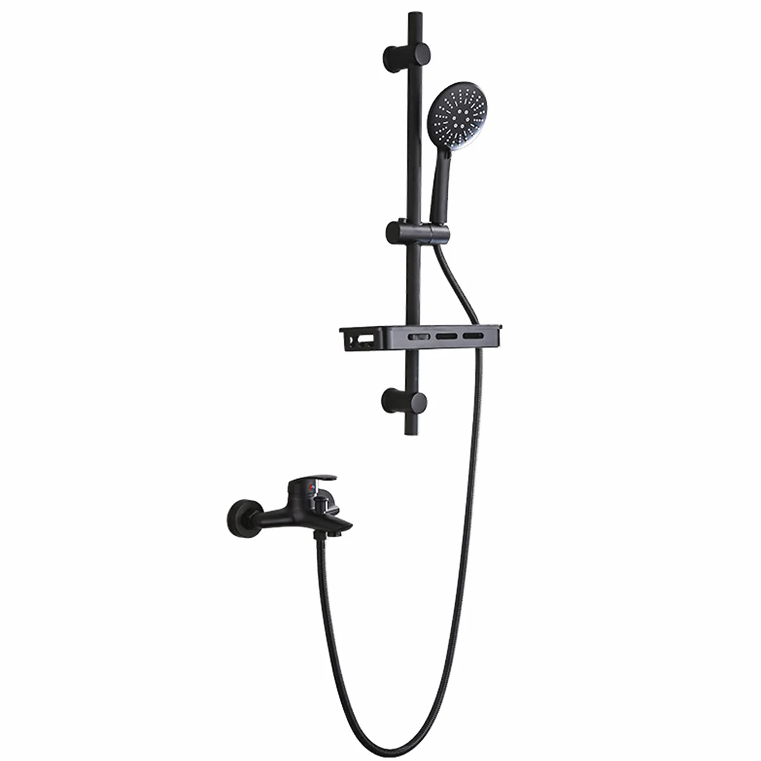 Set Doccia a Pioggia con Display Digitale a LED da 9 Pollici, Miscelatore Combinato in Ottone a Parete con Testa, beccuccio per Vasca, doccetta a 3 modalità, doccetta Bidet