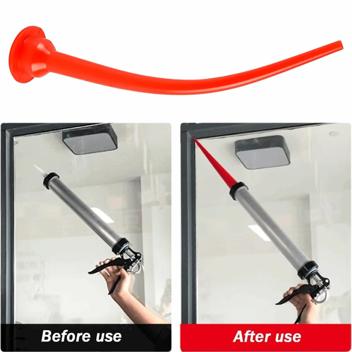 3 Pezzi Ugello per Calafataggio in Silicone, Dritto e Curvo