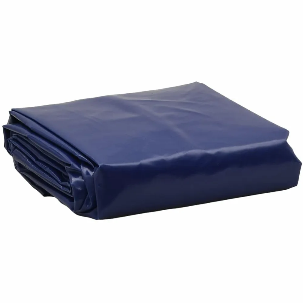 Telone blu 5 x 7 m, 650 g/m², in tela con rivestimento in PVC, resistente alle intemperie, agli strappi, ai raggi UV, con occhielli in metallo, versatile telone protettivo per giardino, auto