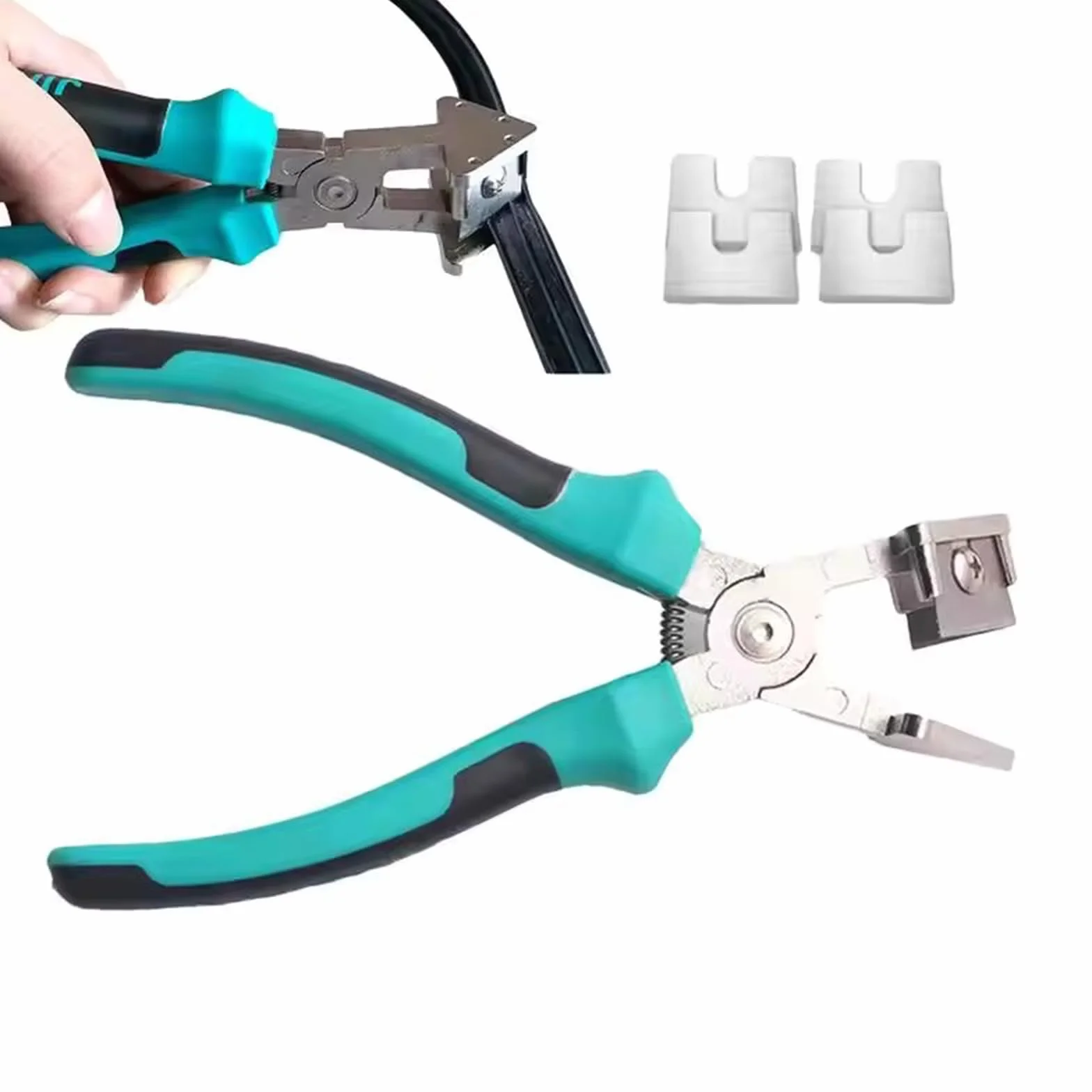 Forbici per troncatrice a forma di 90° V, per strisce di gomma, forbici per tagliare sughero a V, forbici oblique, per finestre, per tagliare strisce di gomma, plastica, 4 lame di ricambio