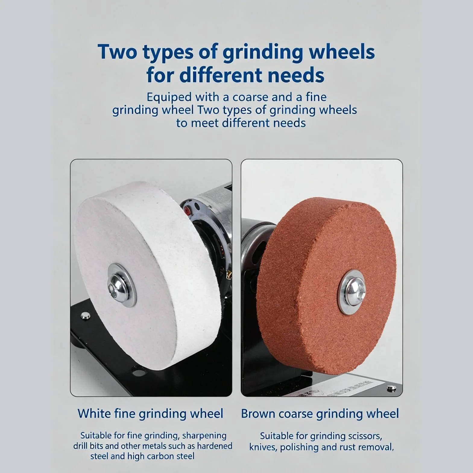 Mini Smerigliatrice Da Banco | 100W 6000 Giri/Min Max Velocità Mini Silenziosa,Levigatrice Lucidatrice Da Tavolo | Per Metallo, Fai Da Te, Lucidatura Gioielli, Levigatura, Modellismo, Incisione