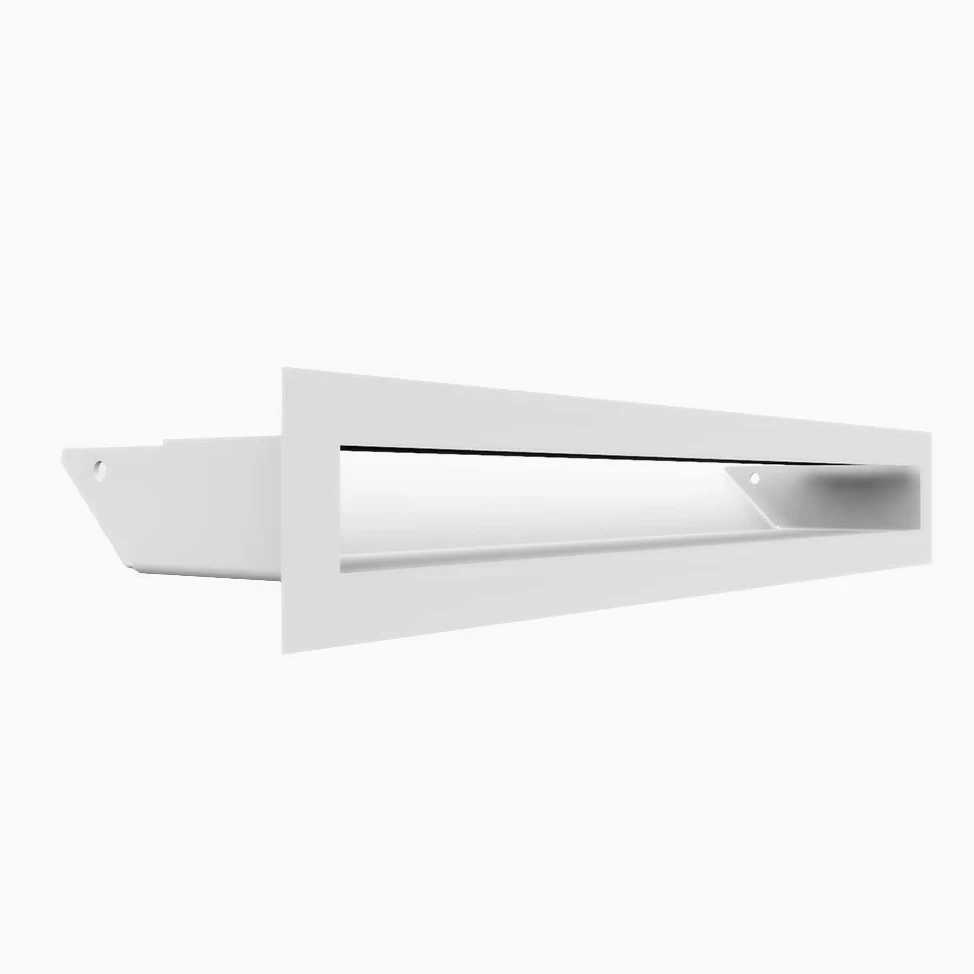 KRATKI griglia di ventilazione AIR 6x40 cm Bianco - Griglia ventilazione camino, per aria calda inclinata 45 gradi - Griglia aria calda resistente al surriscaldament