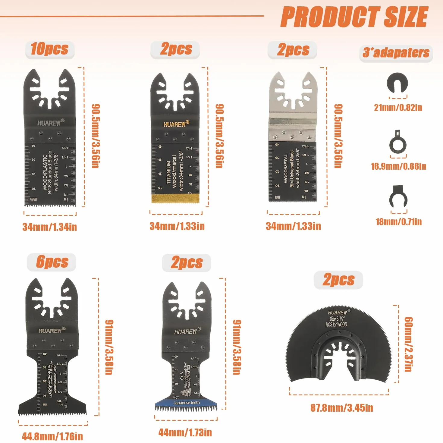 27 Pezzi Lame Utensile Multifunzione Accessori per Utensili Oscillanti Lame Multifunzione per Legno, Plastica, Metallo, Compatibile con Fein, Ryobi, Milwaukee, Bosch, Rockwell e altro ancora
