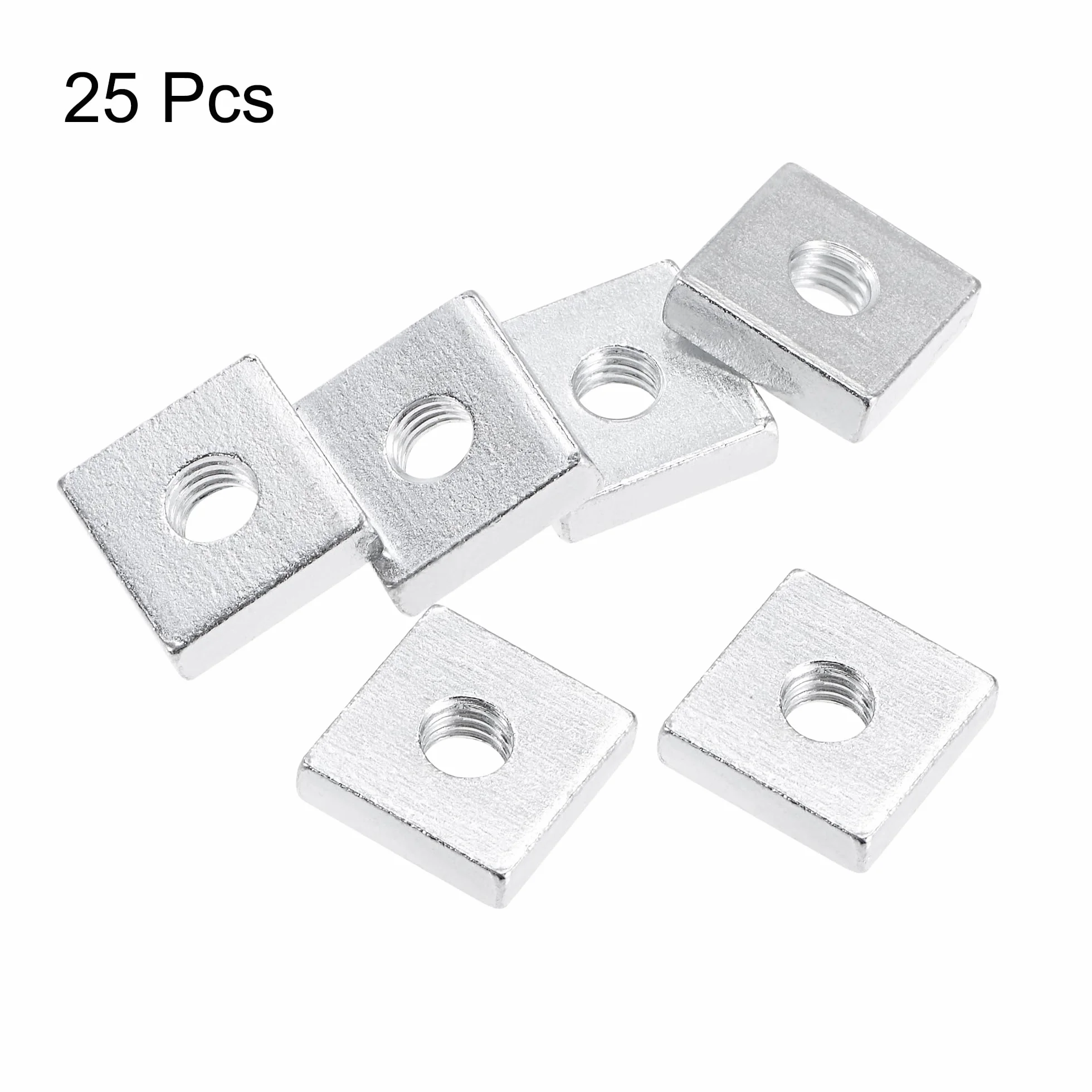 QUARKZMAN Dadi Quadrati M6x15mmx4mm Zincato Kit Assortimento 25 Pezzi