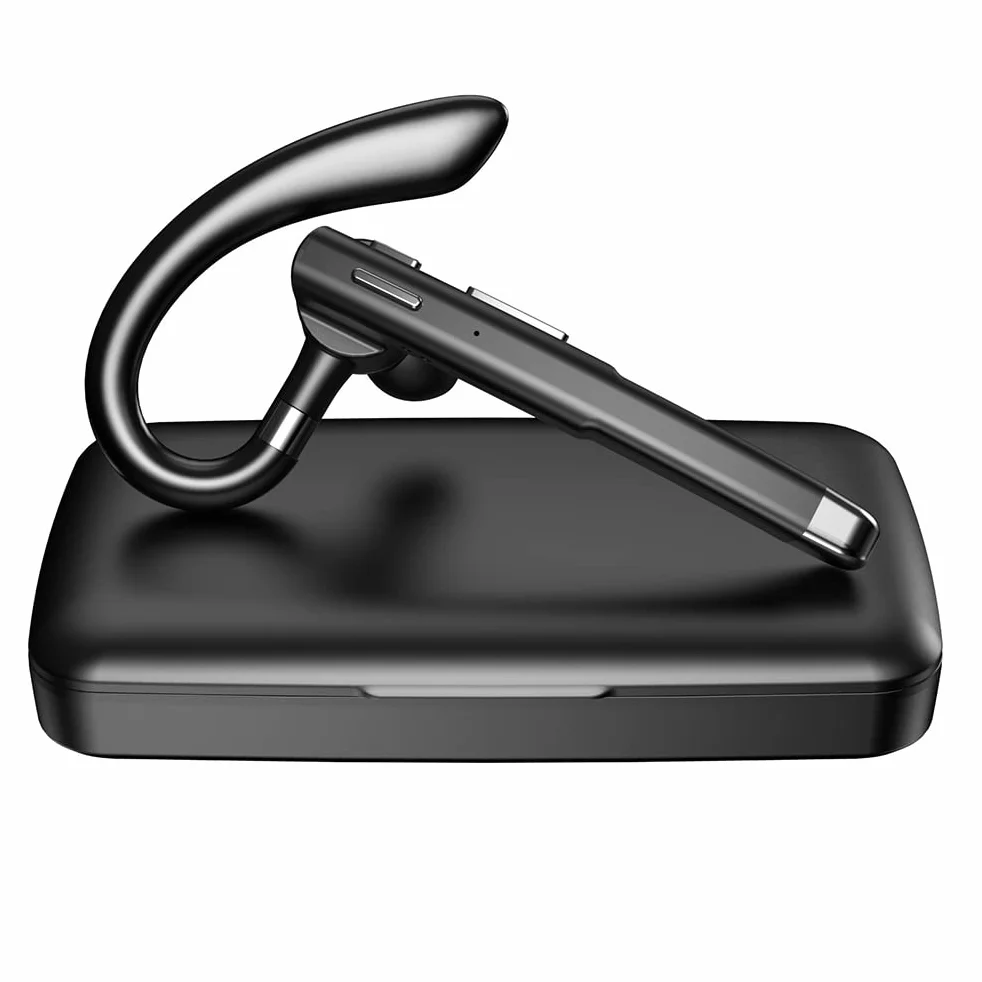 Auricolare Bluetooth Auricolare Vivavoce Girevole a Orecchio Singolo con Custodia di Ricarica per Display della Batteria per la Guida in Ufficio (520 seconda generazione)