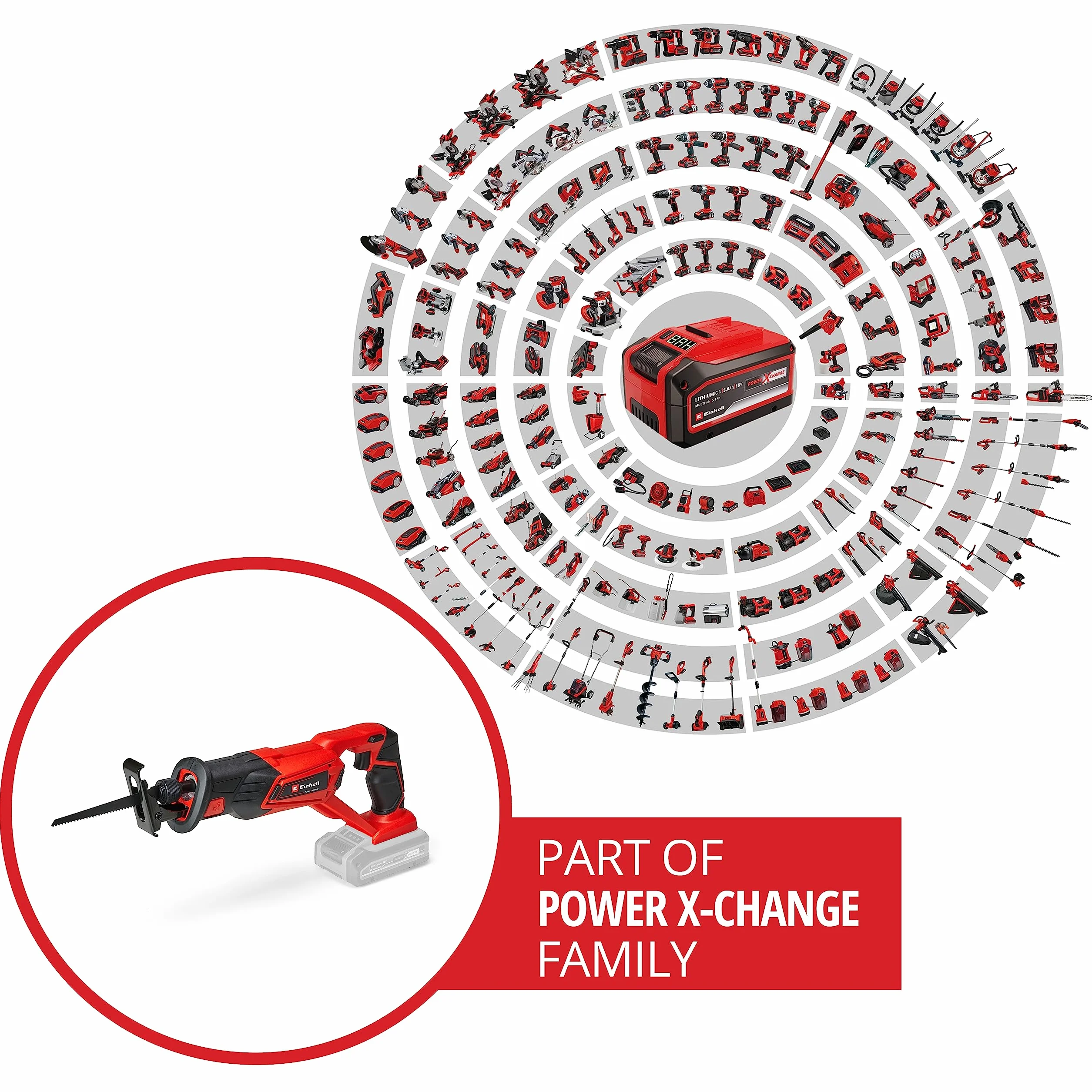 Einhell Gattuccio a Batteria TE-AP18 Li Solo, Vari, Black, Red, Senza Batteria e Caricabatteria - Famiglia Power X-Change