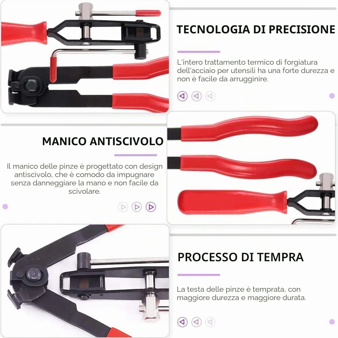 Set di 22 Pezzi Pinza per Fascette Auto Metalliche Stringitubo Acciaio Inox