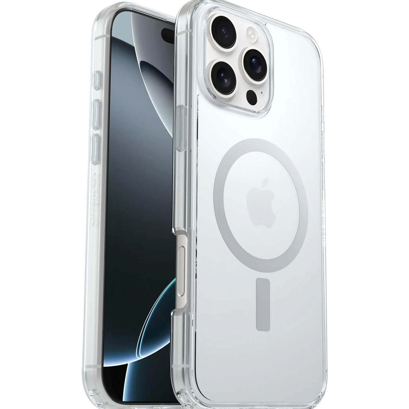 OtterBox Cover per iPhone 16 PRO Max Symmetry Seires Clear MagSafe, Resistente a Shock e Cadute Fino; Sottile, Testata 3X Norme Mil-Std 810G, Trasparente, Senza Retail Package