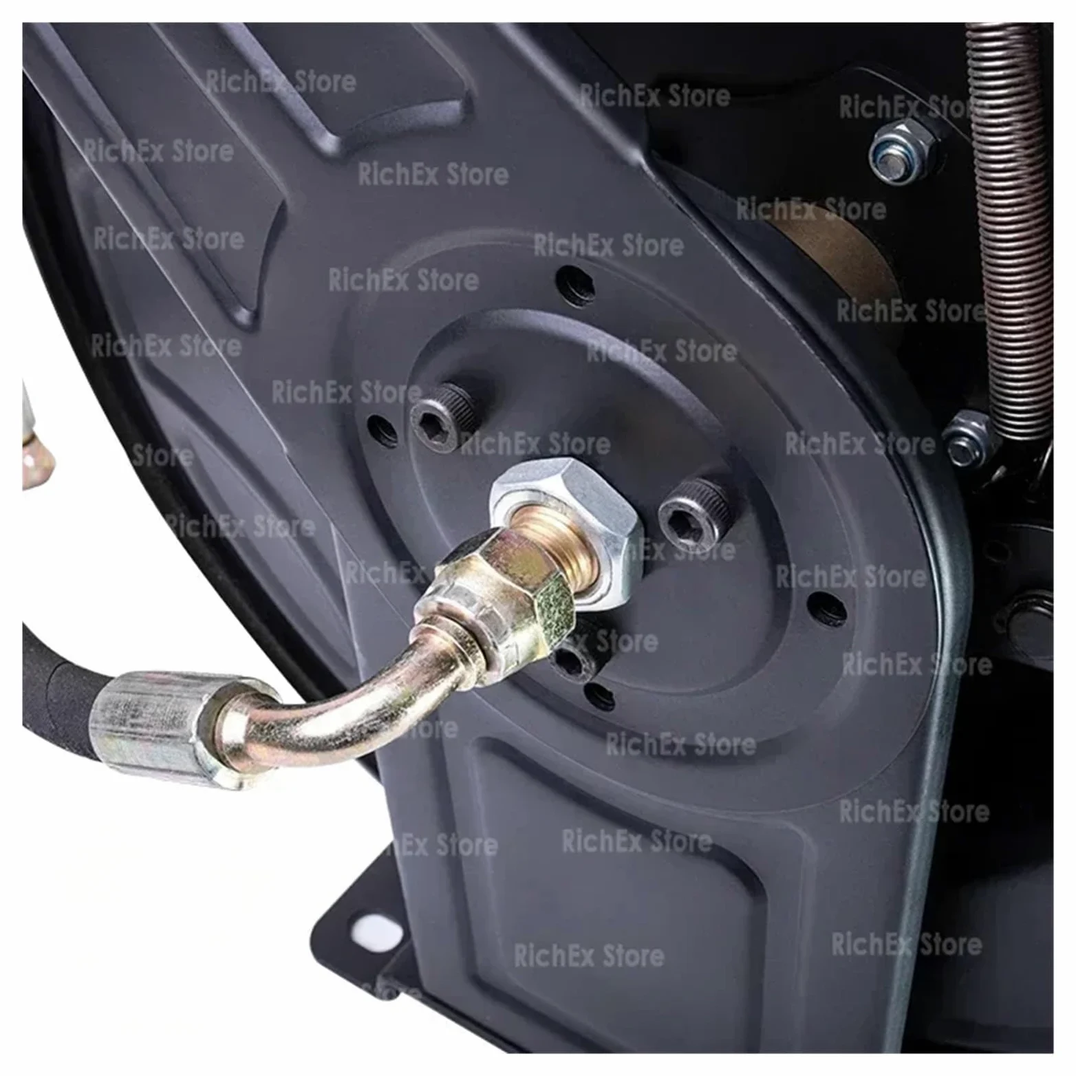Avvolgicavo, Avvolgitubo in Metallo Retrattile Automatico da Giardino, Montaggio a Parete, in Acciaio Inox, for Lavaggio Auto ad Alta Pressione, avvolgitubo