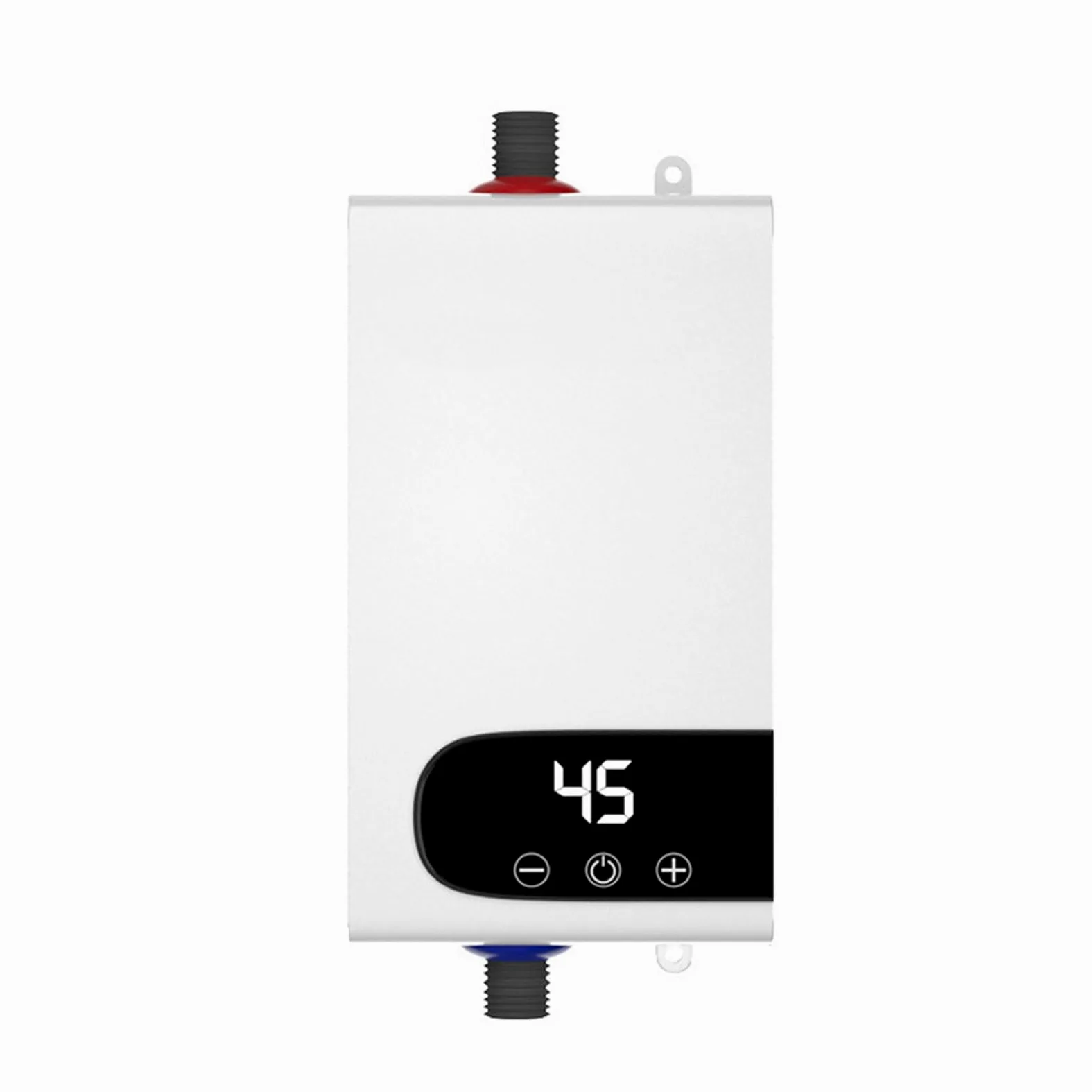 Scaldacqua istantanea, 5500 W, scaldabagno elettrico con touch screen LED, sistema di acqua calda digitale compatto con regolazione della temperatura per bagno e cucina