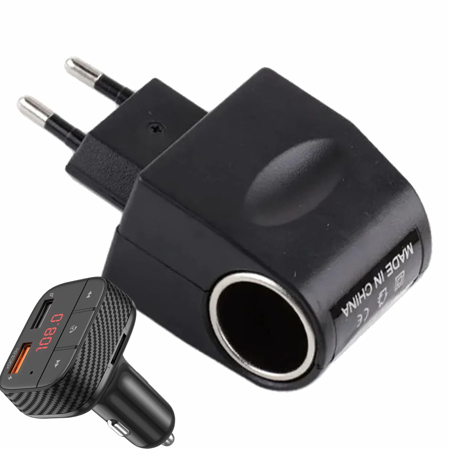 Adattatore a più leggera, adattatore per auto da 12 volt, 220 V su con display LED, convertitore leggero-AC/DC automobilistici Carader trasmettitori di radio, telefoni, autoventisilato