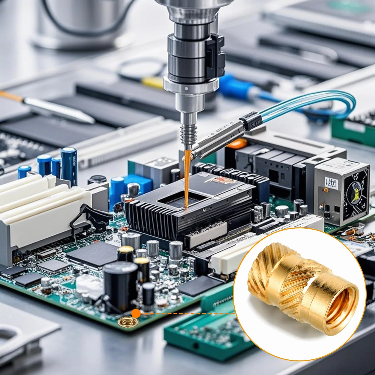 Einschmelzgewinde Einpressmuttern per Stampa 3D – Set da 360 Pezzi Inserti Filettati in Ottone M2.5/M3/M4/M5/M6 – Per Elettronica, Auto, Costruzione di Dispositivi