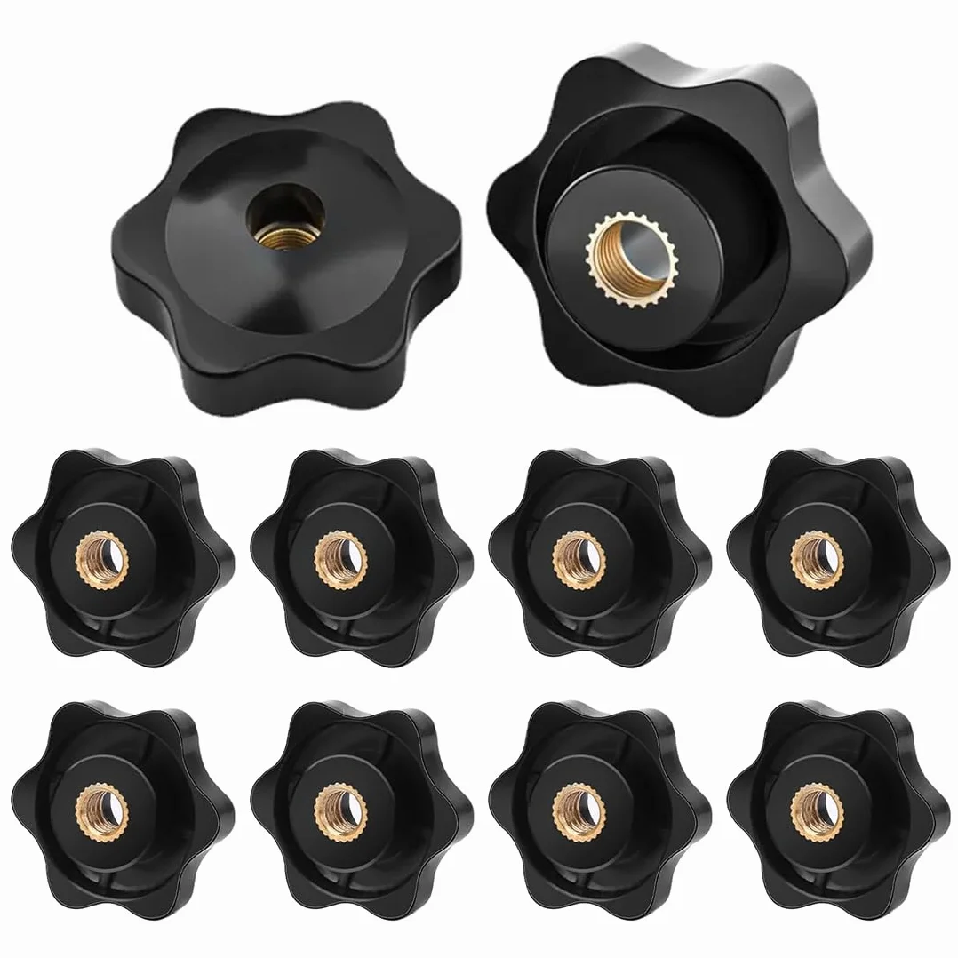 Manopola di serraggio M8 con dado universale gambo a stella 8 pcs