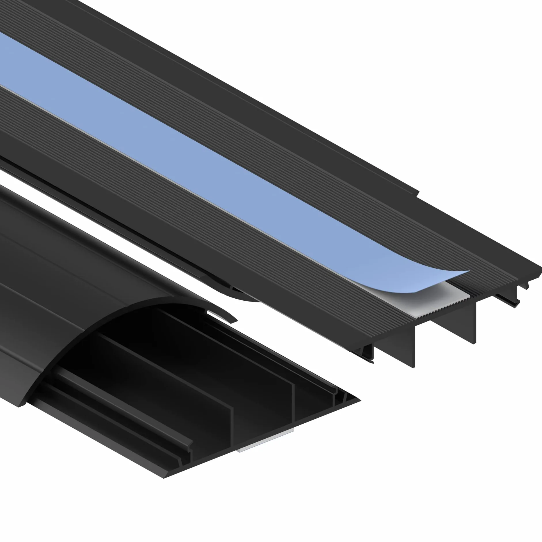 Cablecoach Canalina per cavi da pavimento FK1875SW1 1 m Nero/Grigio