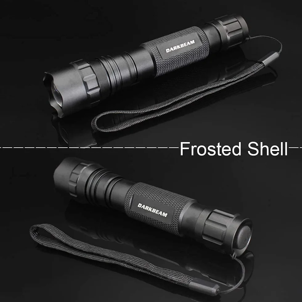 DARKBEAM Torcia a luce rossa luminoso LED USB ricaricabile, Torce rossa portatile zoom per caccia notturna, osservazione, pesca, astrofotografia, osservazione delle stelle, soccorso, con clip