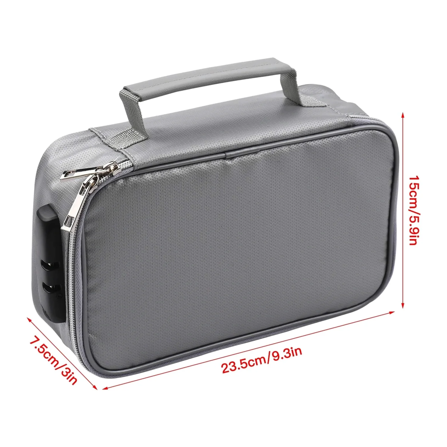 Borsa for Documenti ignifuga Organizer di Sicurezza Chiusura con Cerniera Custodia for Soldi Resistente al Fuoco e all'Acqua Custodia for Carte Multistrato(Black)