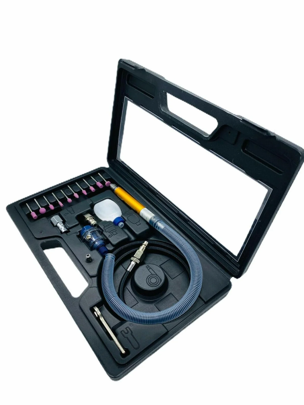 Mini Smerigliatrice Pneumatica ad Aria Compressa 54000 RPM Kit 17 Pezzi 3 mm per Metallo