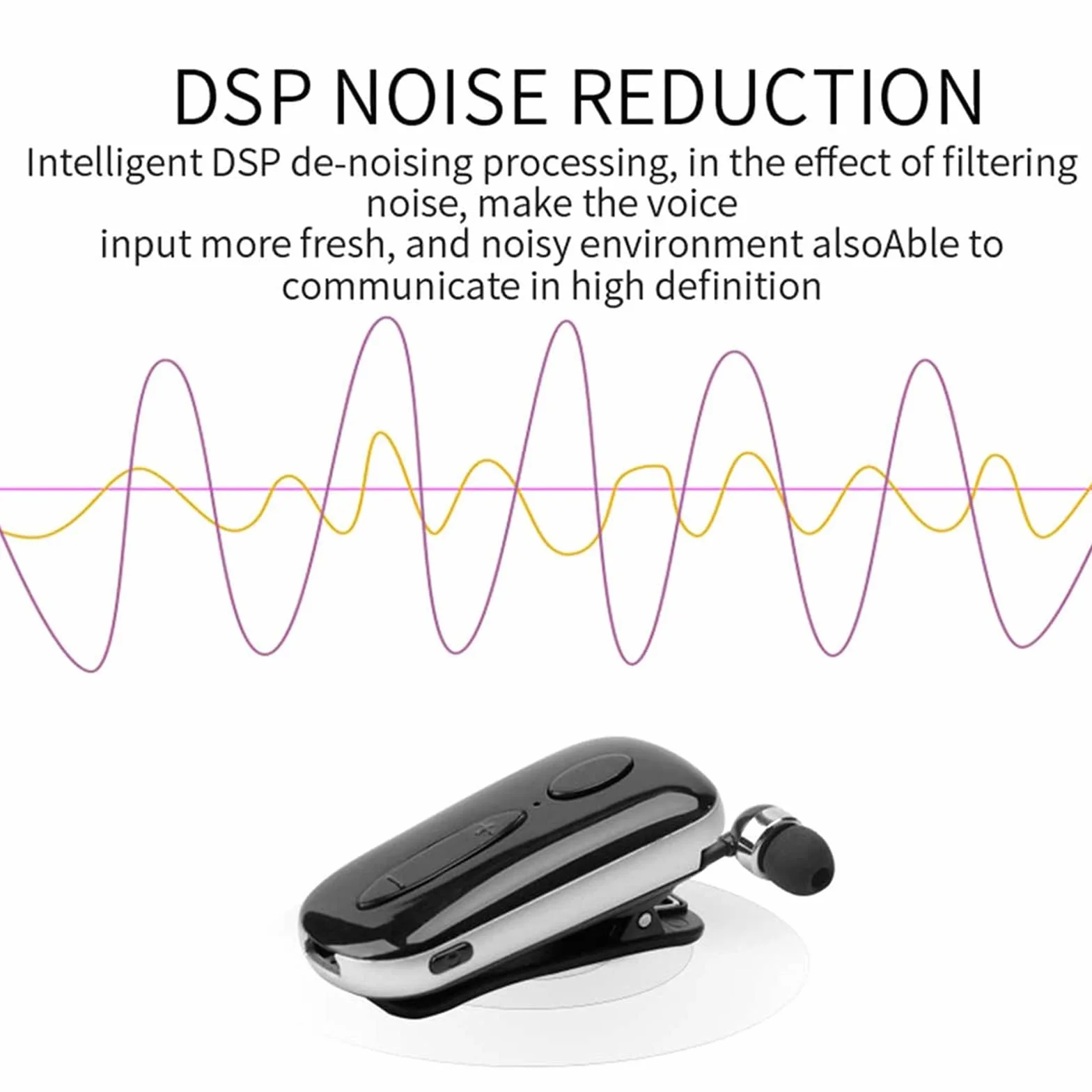 Auricolare Bluetooth Business, Auricolare Senza Fili con Microfono, Bluetooth V4.1, Vivavoce, 120 Ore di Standby, Compatibile per iPhone Cellulare Android