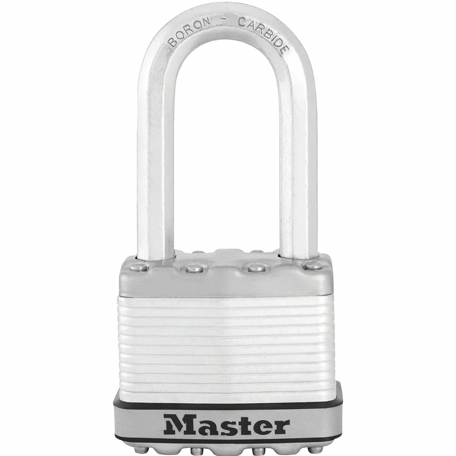 MASTER LOCK Lucchetto ad Alta Sicurezza [Chiave] [Acciaio Laminato] [Esterno] [Archetto L] M5EURDLH - Ideale per Portali, Garage, Lunghezza Archetto,Sconto