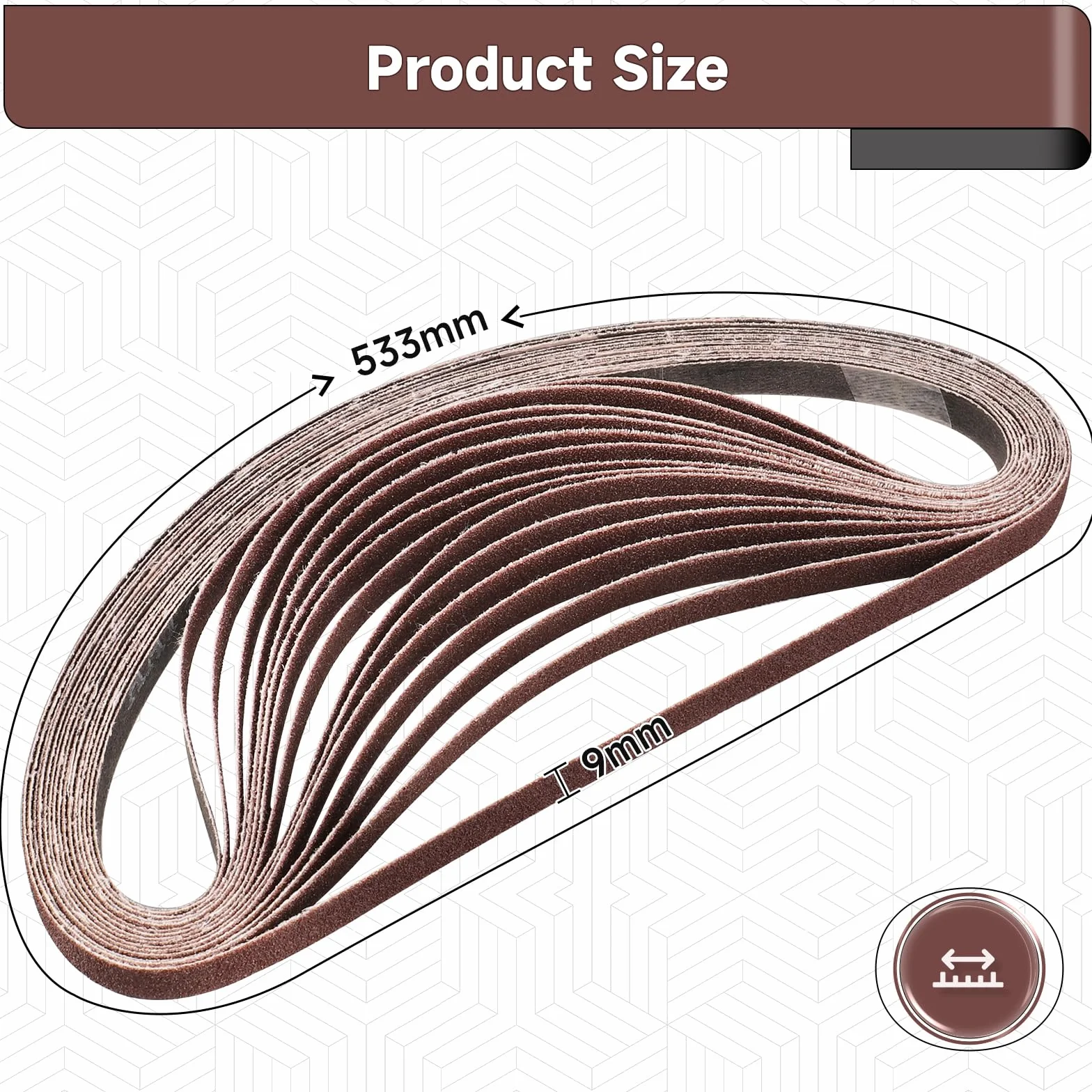 STEBRUAM Nastri Abrasivi 9 x 533 mm 30PCS 80 Grana Levigatrice a Nastro