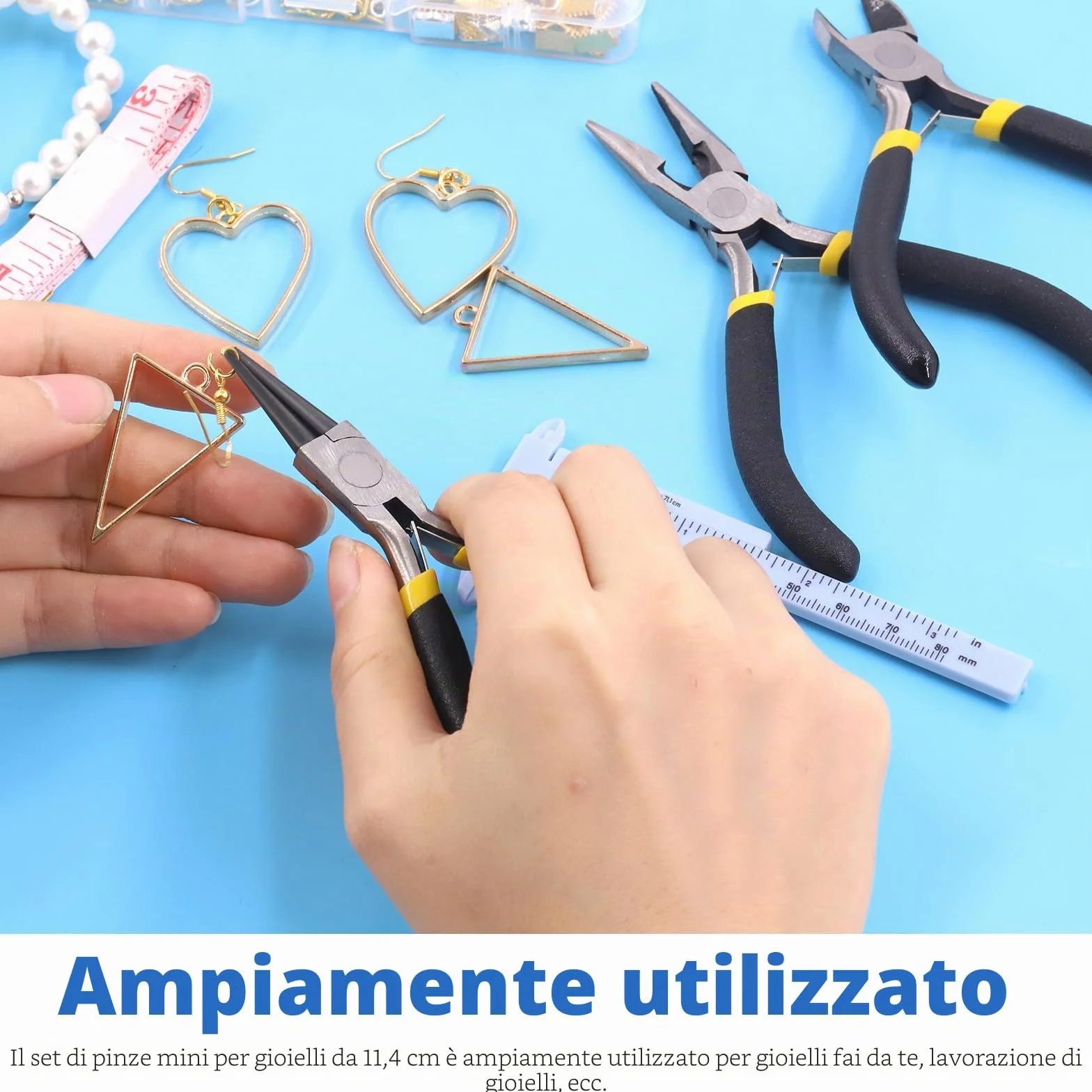 Glarks Kit 6 pinze per gioielli, strumenti professionali per creazione gioielli