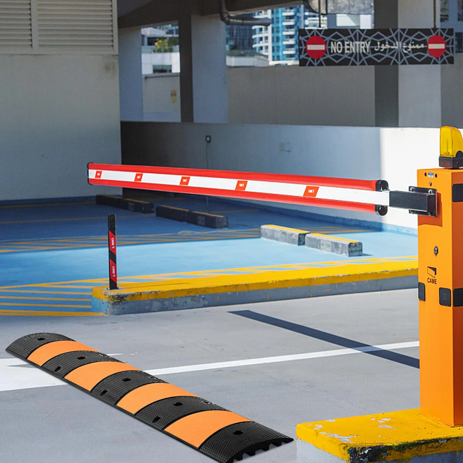 VEVOR Rampa Rallentatore in Gomma 1 Pezzo 2 Canali 185cm 9980 kg Dosso Rallentatore per Strada