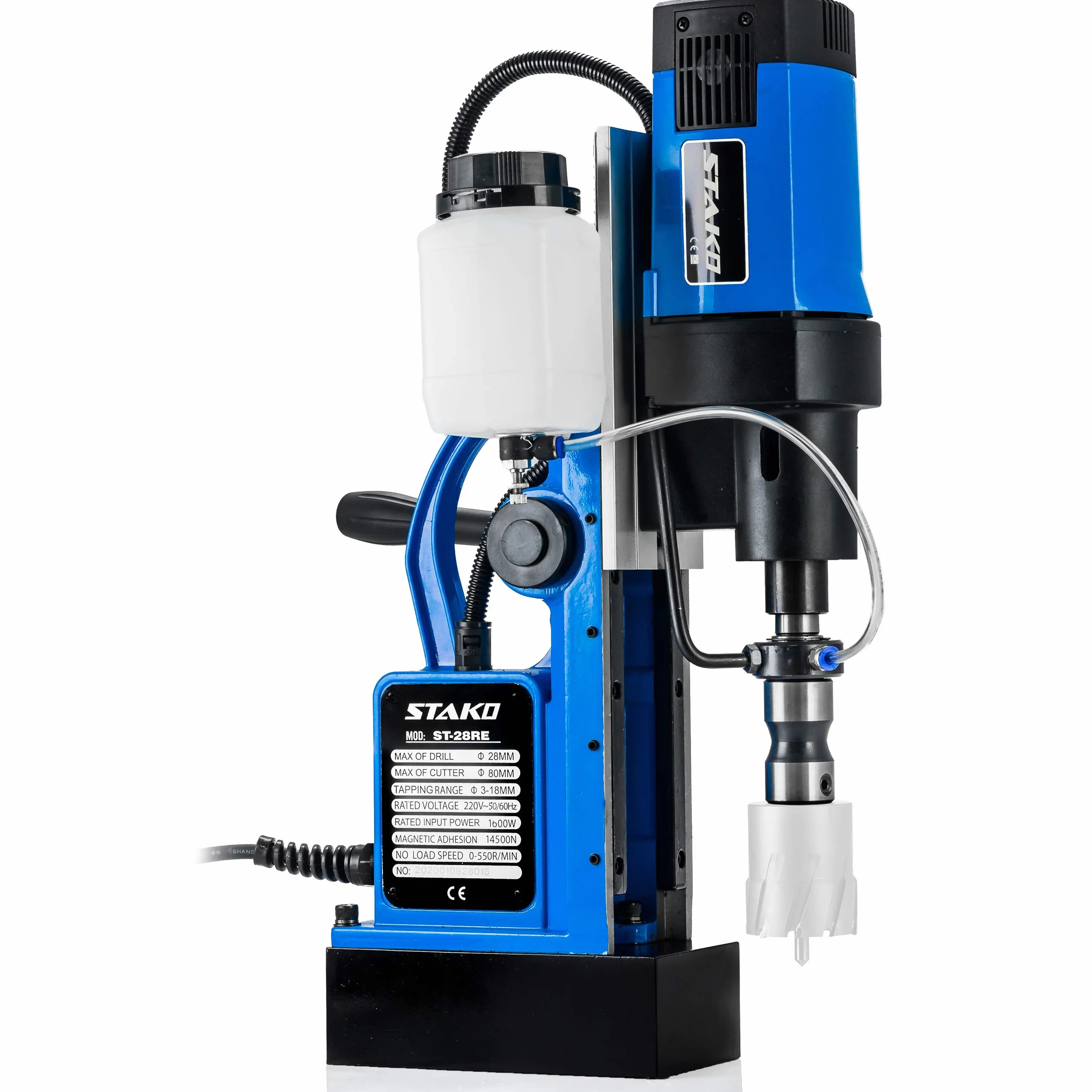 STAKO Trapano magnetico 1800 W ST-28RE Max.Ø80 mm Forza magnetica 16500N Weldon 19 mm mandrino 3-16 mm