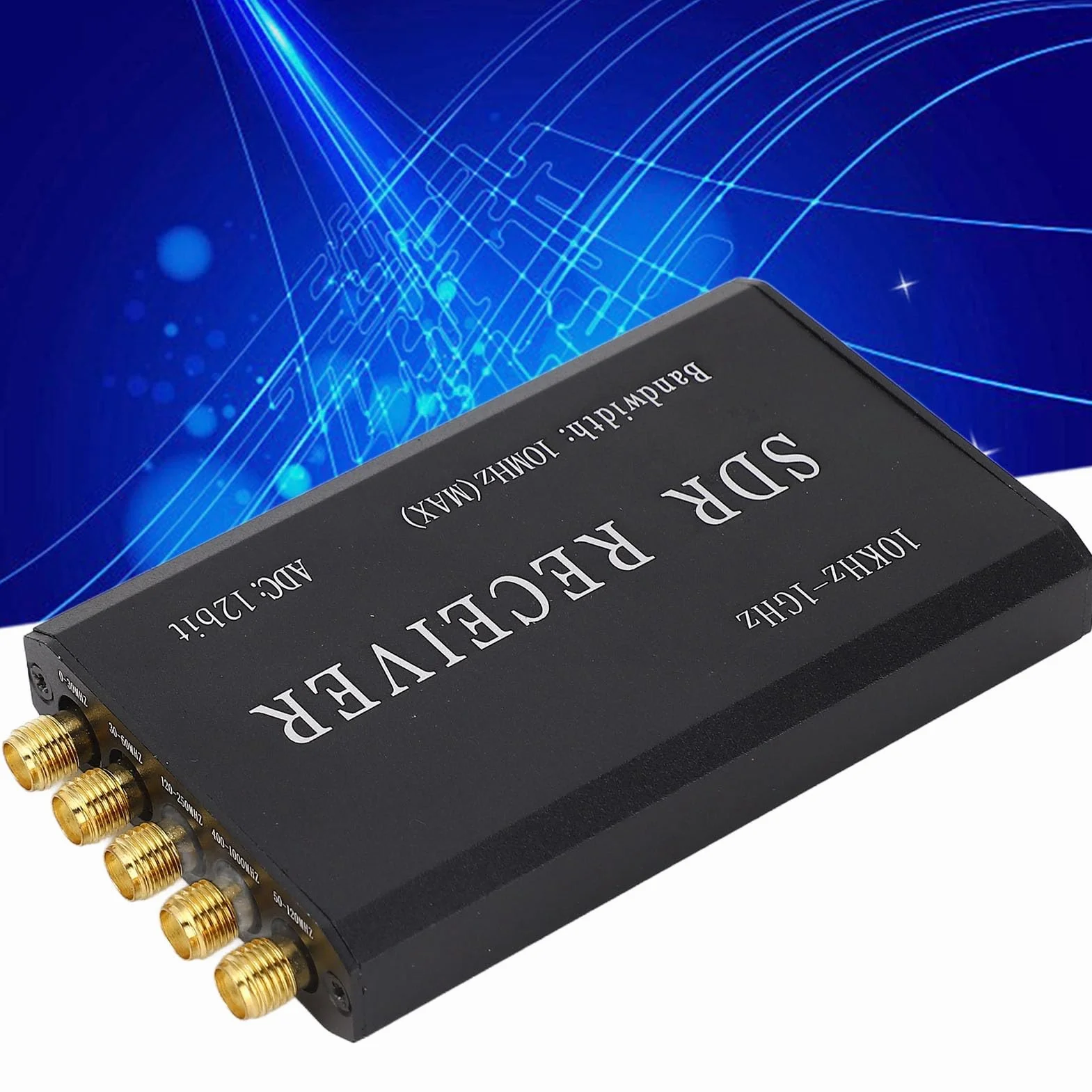 Ricevitore Radio Software-defined Semplificato Kit Ricevitore SDR USB Risoluzione 12 Bit 10k‑1GHz Larghezza di Banda 10MHz, Compatibile con GNURadio/SDR Touch, Adatto per