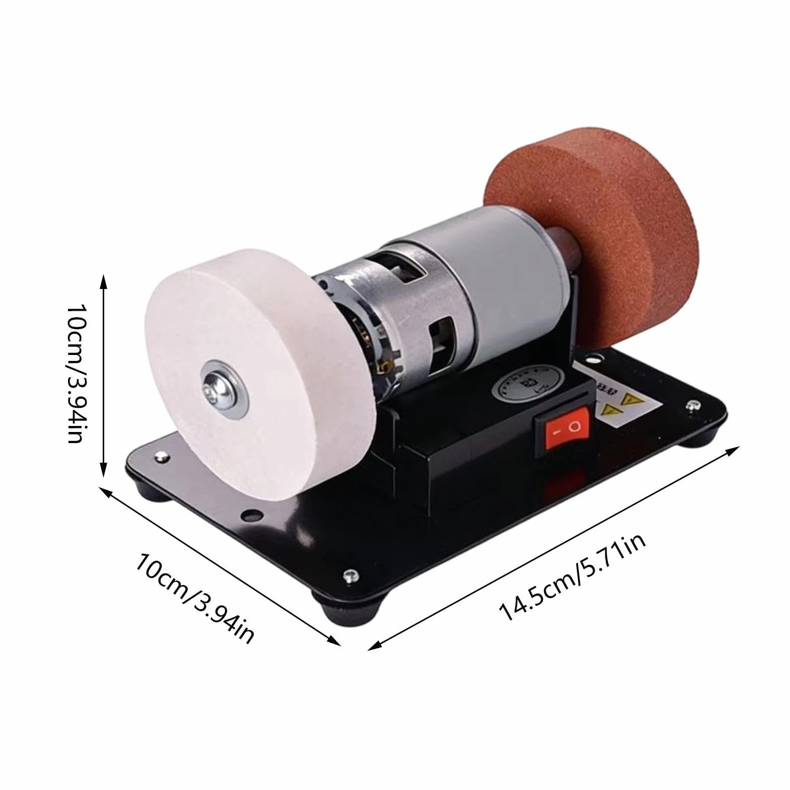 Mini Smerigliatrice Da Banco | 100W 6000 Giri/Min Max Velocità Mini Silenziosa,Levigatrice Lucidatrice Da Tavolo | Per Metallo, Fai Da Te, Lucidatura Gioielli, Levigatura, Modellismo, Incisione